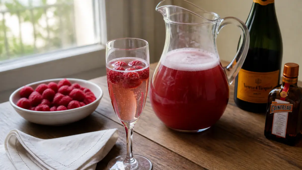 Soupe de champagne à la framboise : la recette festive