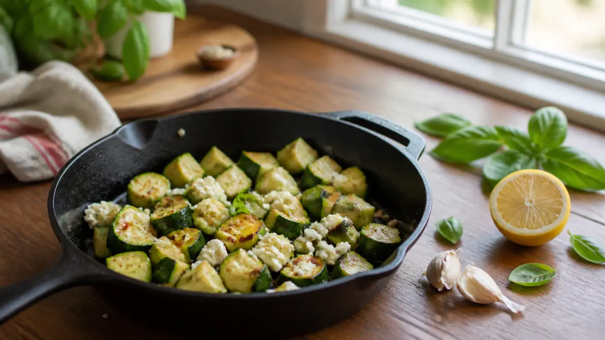 Courgettes poêlées à la feta : une recette qui fait l'unanimité