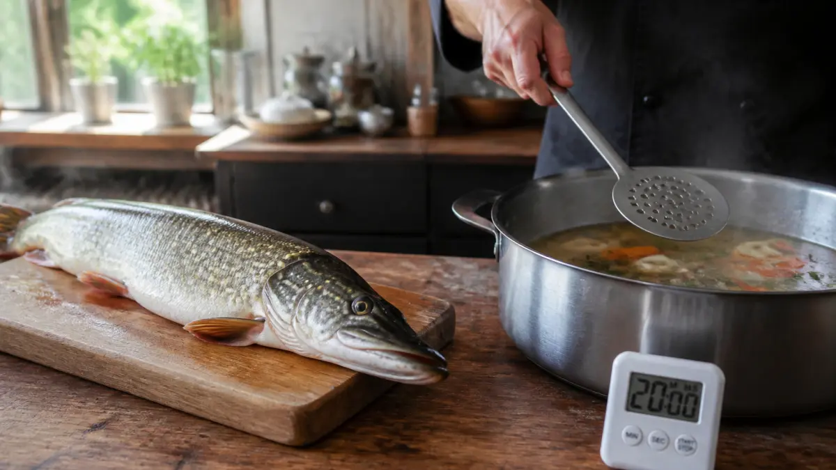 Brochet au court-bouillon : le temps de cuisson idéal