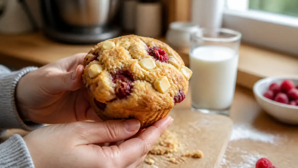 Muffins framboise chocolat blanc : la recette ultra-moelleuse