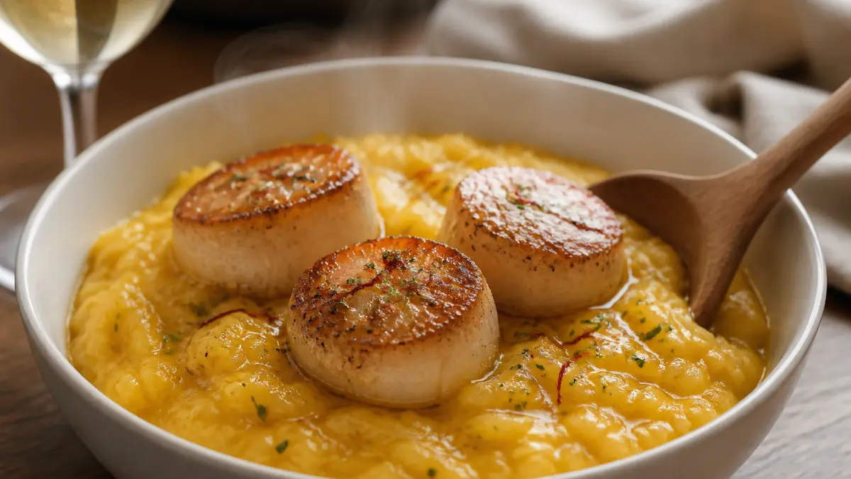 Risotto safrané aux Saint-Jacques : la recette qui impressionne