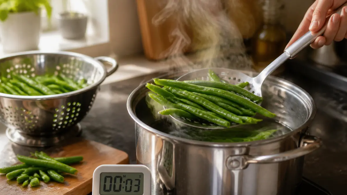 Haricots verts : temps de cuisson selon la texture voulue