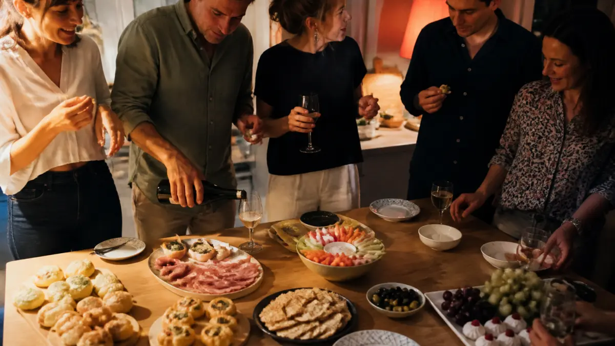 Apéro dînatoire : idées simples, quantités et organisation sans stress