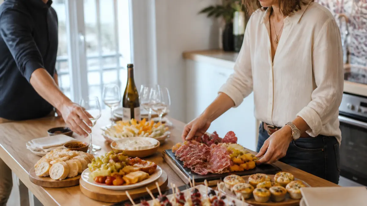 Apéro dînatoire : idées simples, quantités et organisation sans stress