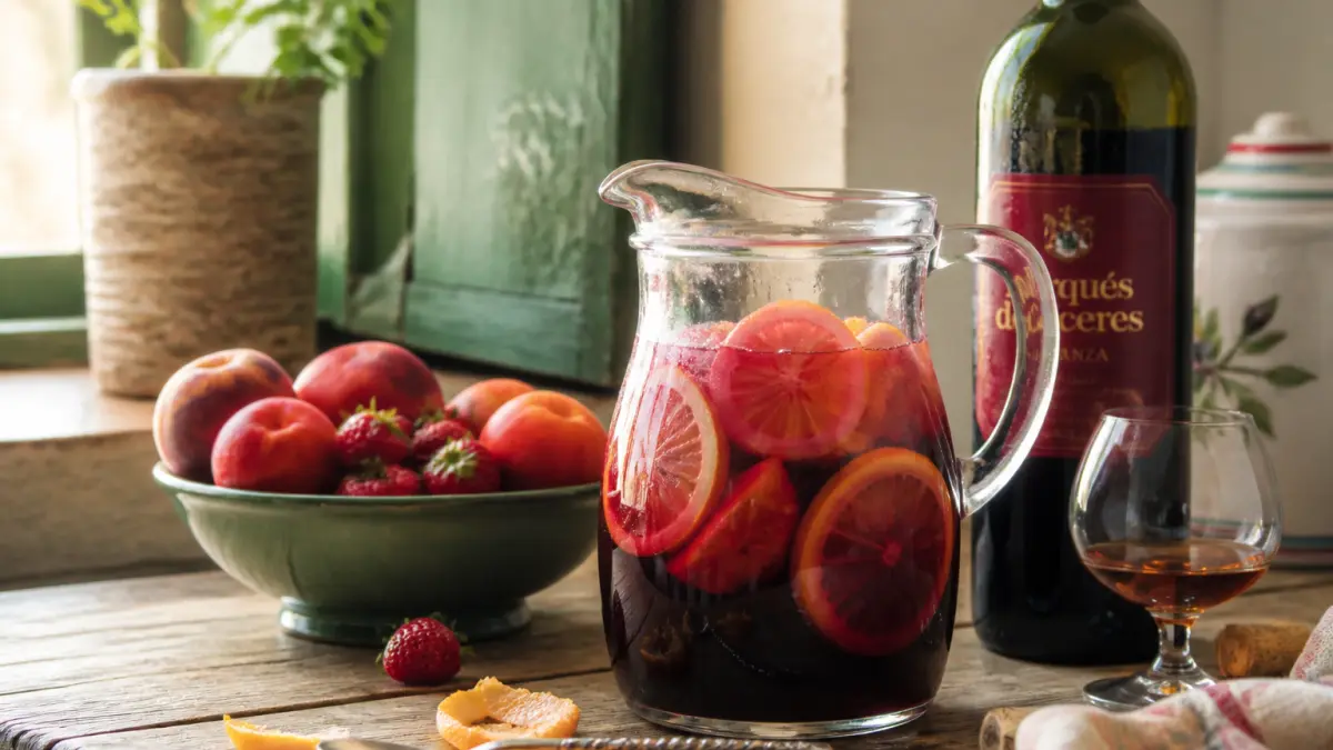 Sangria traditionnelle : fruits, vin et temps de repos idéal