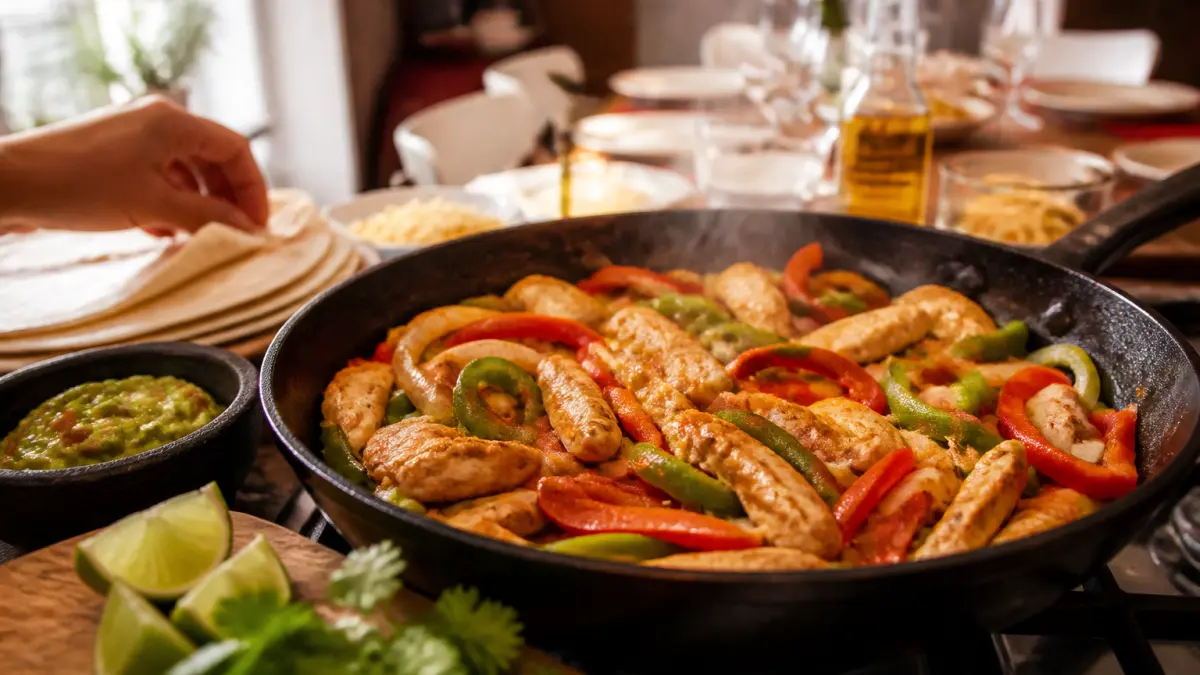 Fajitas au poulet : recette facile pour un dîner convivial