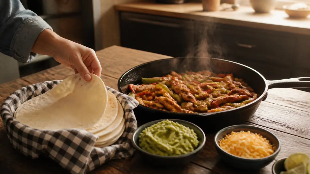 Fajitas au poulet : recette facile pour un dîner convivial