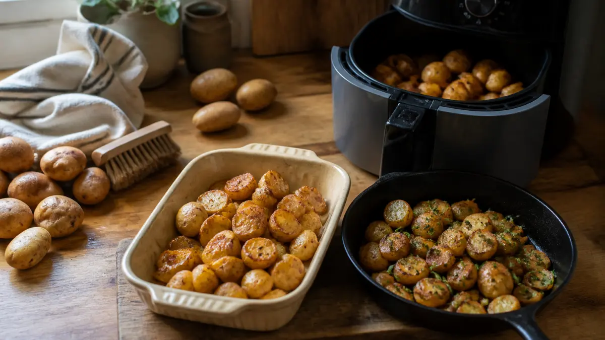 Pommes de terre grenaille : cuisson parfaite au four, à la poêle ou à l’air fryer