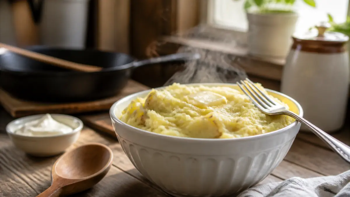 Écrasé de pommes de terre : l’accompagnement simple qui change de la purée