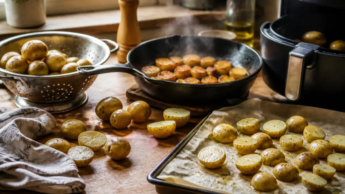 Pommes de terre grenaille : cuisson parfaite au four, à la poêle ou à l’air fryer