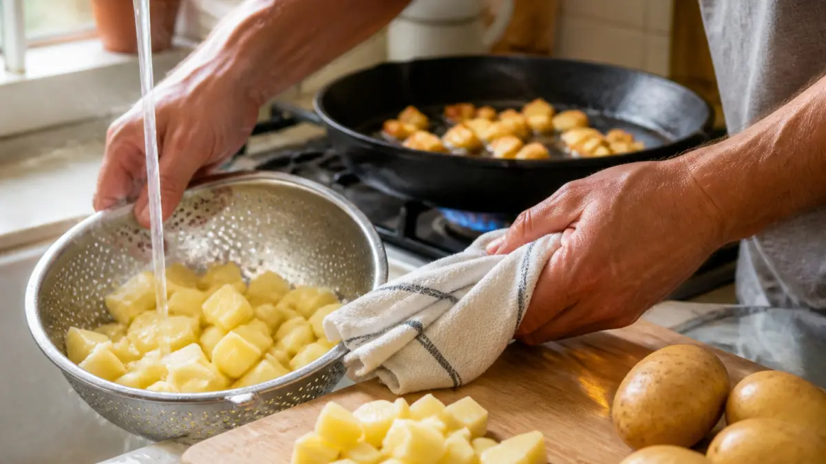 Pommes de terre rissolées : réussir le croustillant sans les brûler