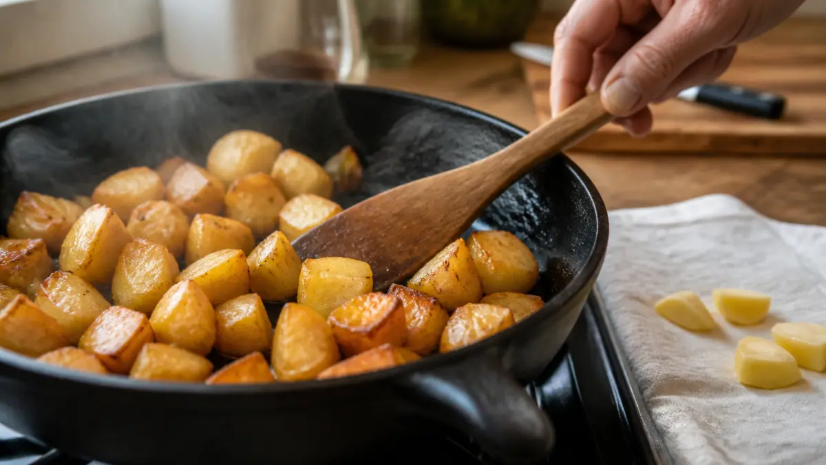 Pommes de terre rissolées : réussir le croustillant sans les brûler