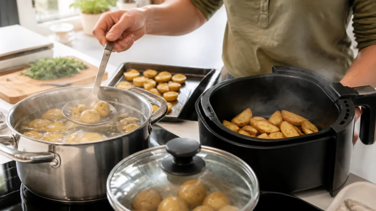Cuisson des pommes de terre : eau, four, vapeur ou air fryer, que choisir ?