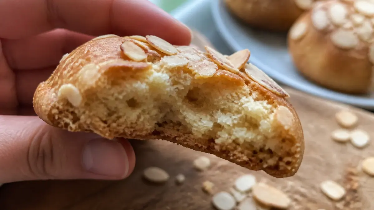 Le biscuit aux amandes qui croustillent à l'extérieur et fondent à l'intérieur