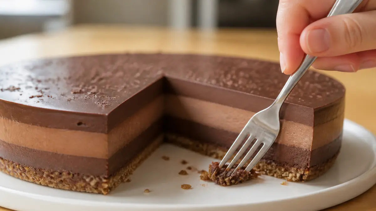 Tarte au chocolat en trois couches : la technique du pâtissier