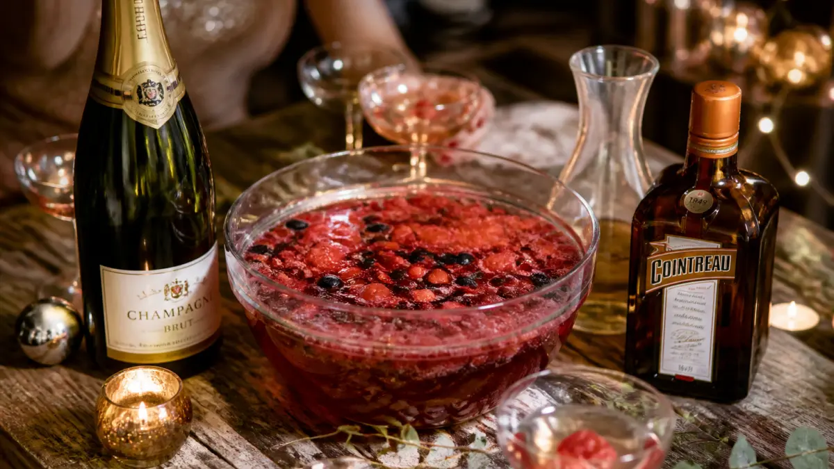 Soupe de champagne aux fruits rouges : la recette festive