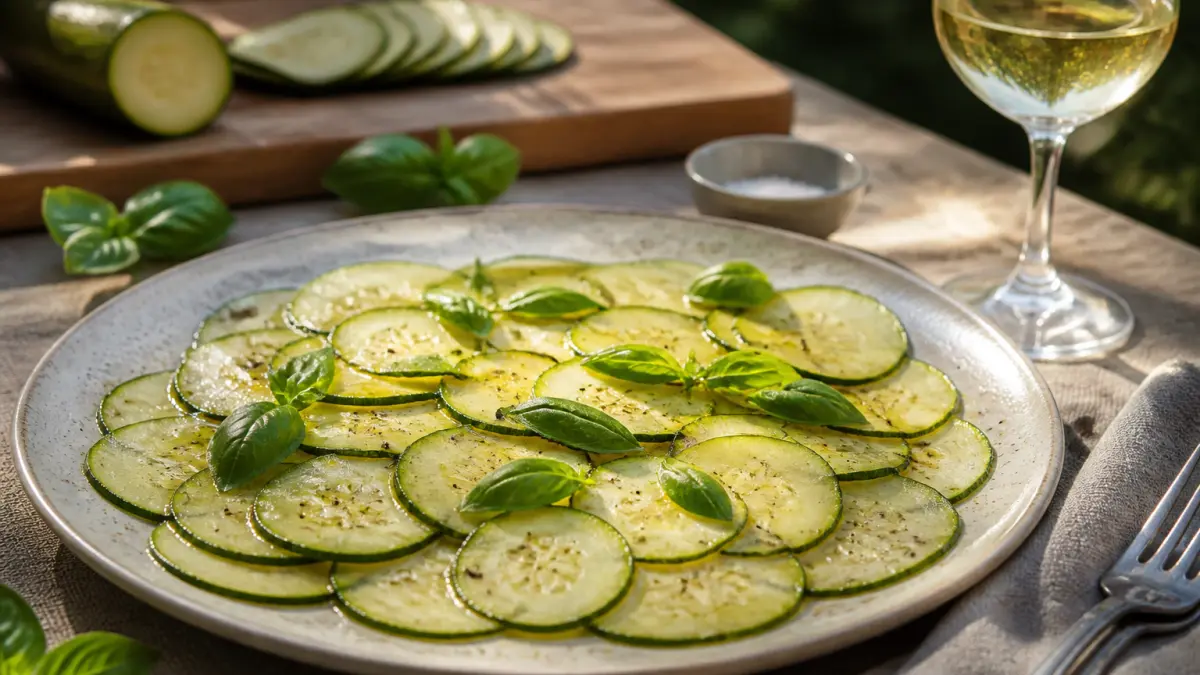 Carpaccio de courgettes marinées : l'entrée d'été qui cartonne