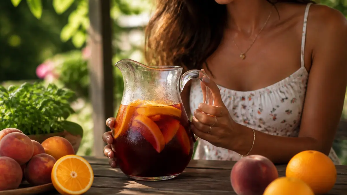 Sangria d'été aux pêches et à l'orange : la recette rafraîchissante