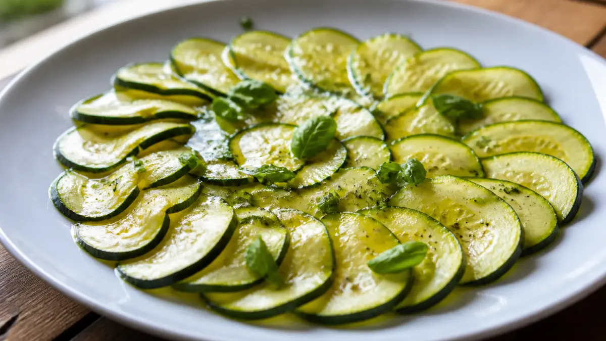 Carpaccio de courgettes marinées : l'entrée d'été qui cartonne