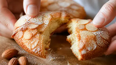 Le biscuit aux amandes qui croustillent à l'extérieur et fondent à l'intérieur
