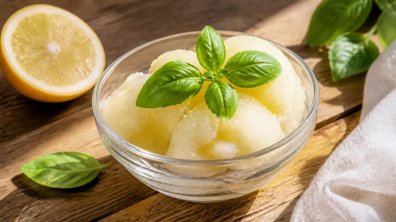 Sorbet citron basilic : la touche fraîcheur qui surprend